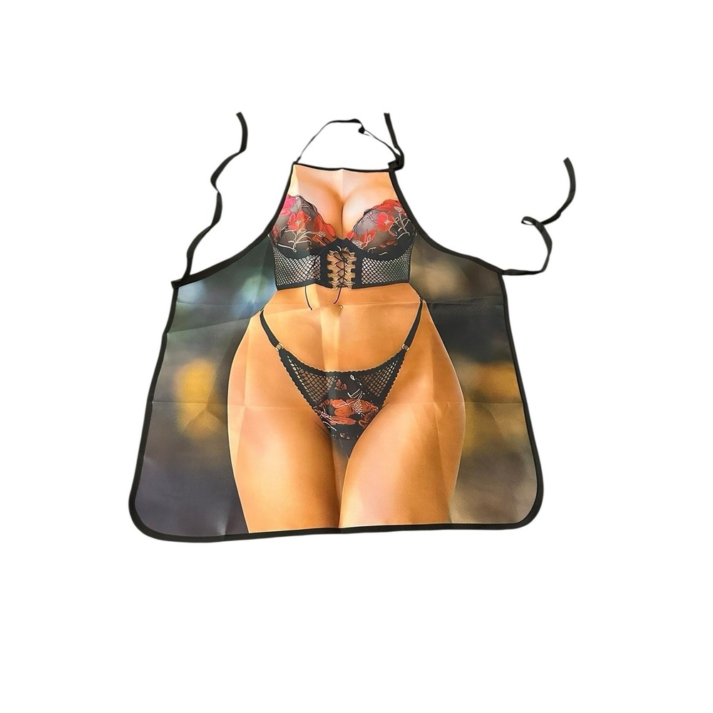 NEW novelty adult ONE SIZE apron full coverage funny SEXY LADY BOD WOMEN